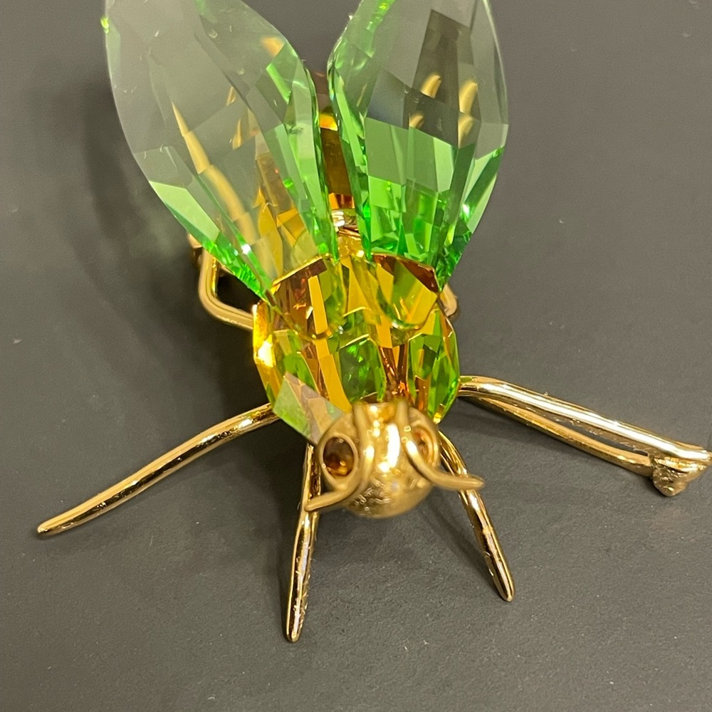 Daniel Swarovski 24kt Gold Plated Sterling Paradis AkimoTopaz Crystal Fly Brooch